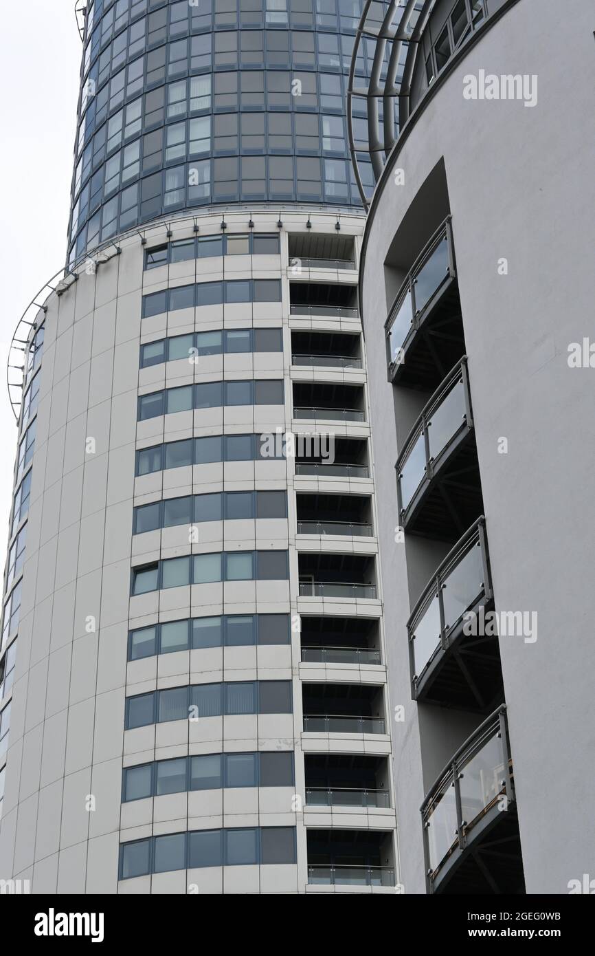 View of High Rise apartments in Portsmouth Harbour Stock Photo - Alamy