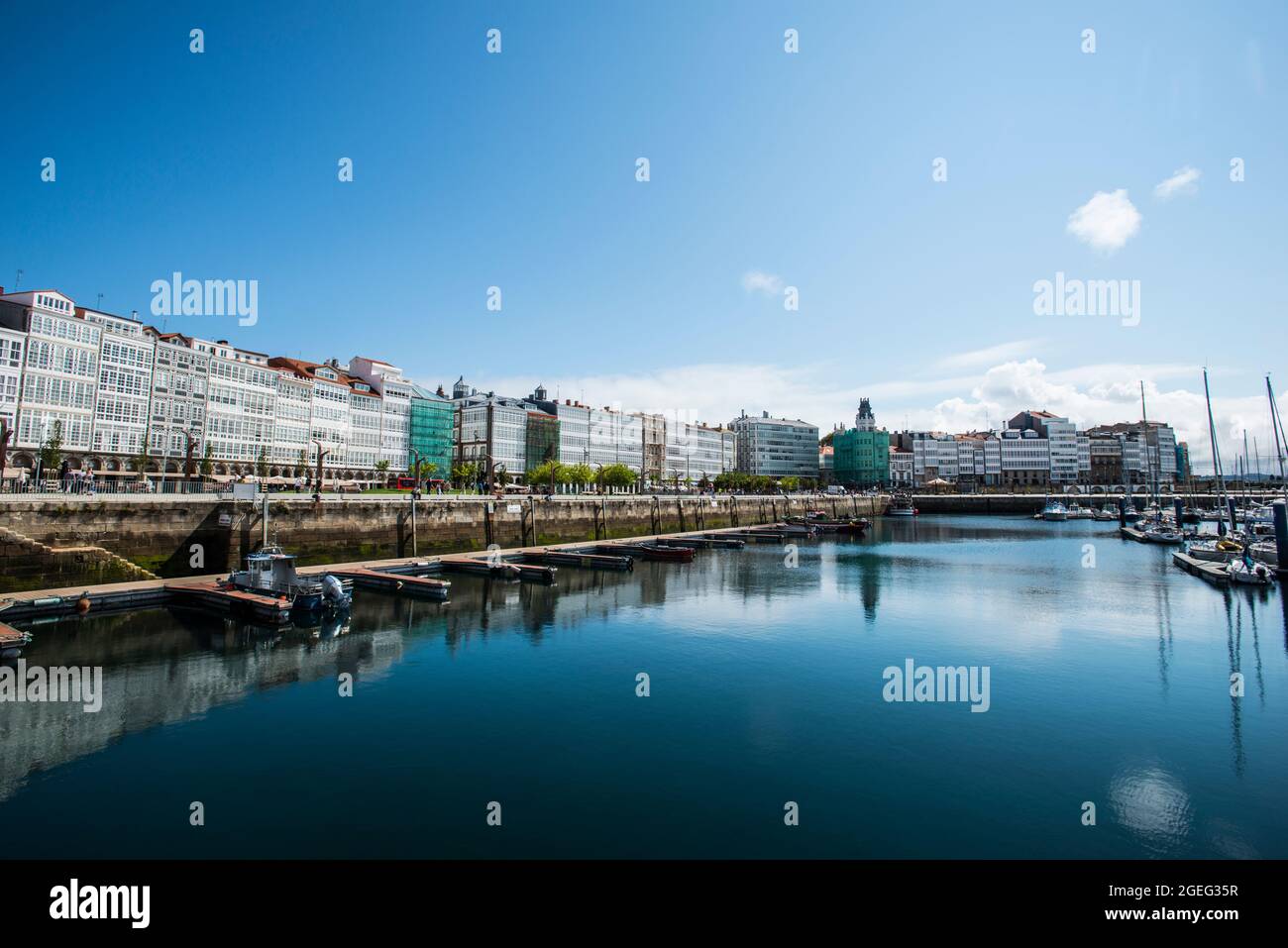 View of the Port of La Coruña Stock Photo