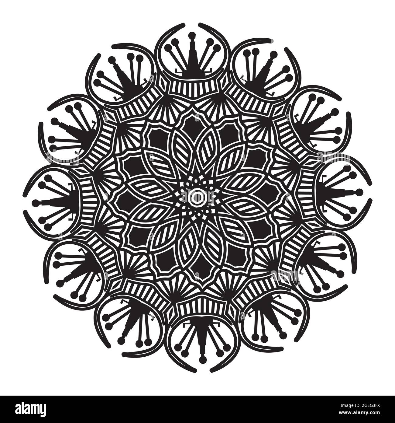 abstract mandala design of element with decorative circle pattern ...