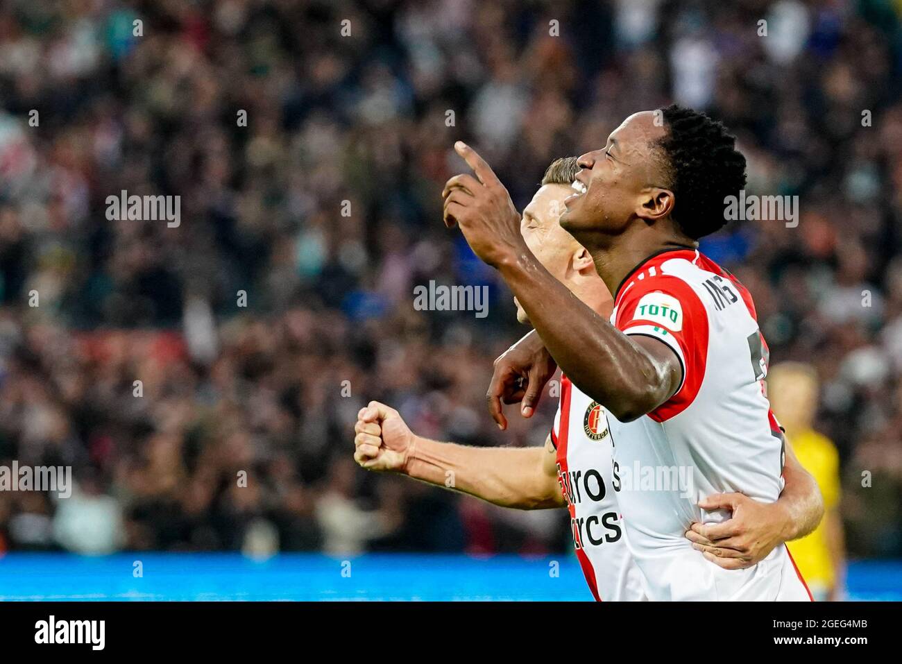 Rotterdam 19 08 2021 Stadium Feijenoord Uefa Europa Conference League Season 2021 2022 Feyenoord Elfsborg If Feyenoord Player Luis Sinisterra R Scores The 3 0 And Feyenoord Player Bryan
