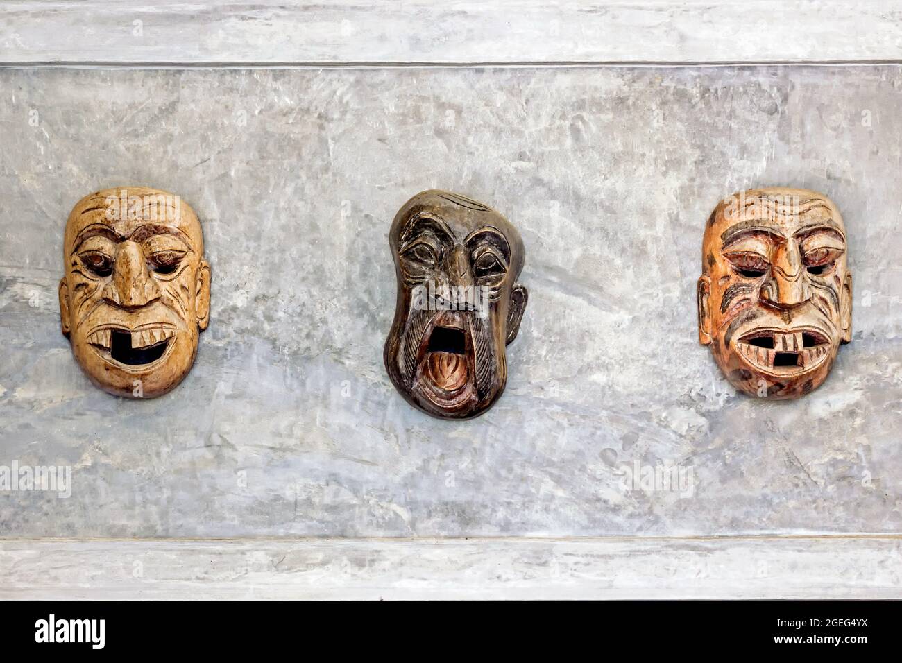 sri lanka traditional wooden mask decoration on wall Stock Photo Alamy