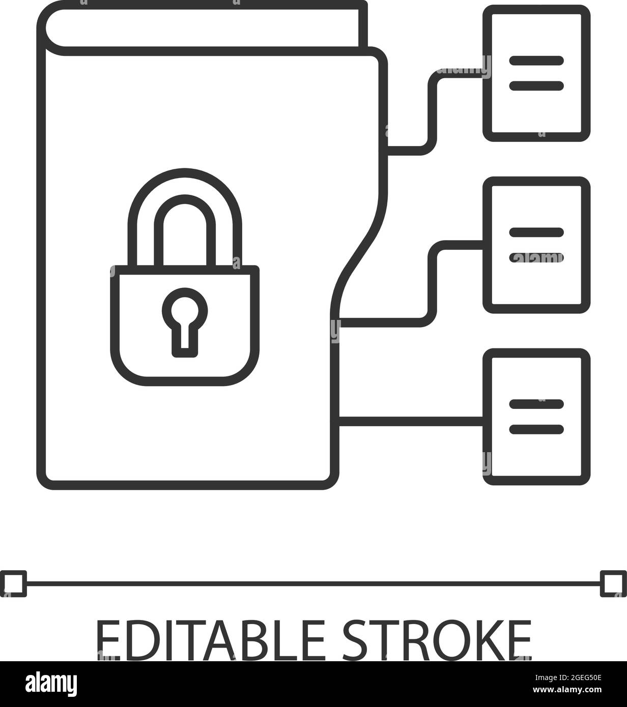 Data classification linear icon Stock Vector