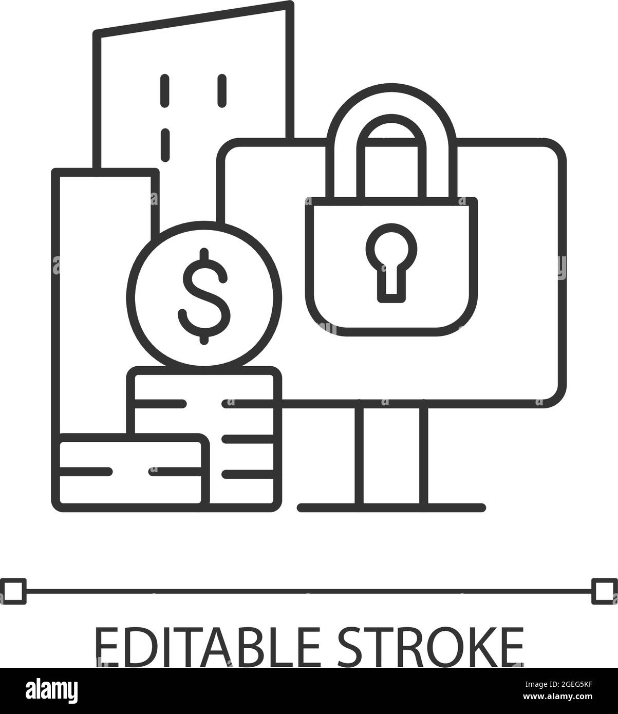 Material nonpublic information linear icon Stock Vector Image & Art - Alamy