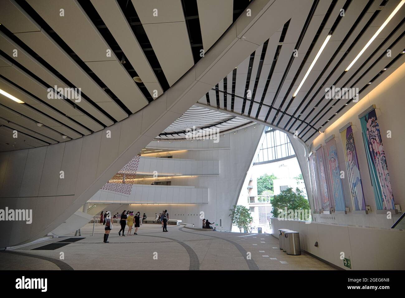 West Kowloon, Hong Kong, China - 15-08-2021: Xiqu Centre, a world-class arts venue for Chinese opera designed by Revery Architecture Stock Photo