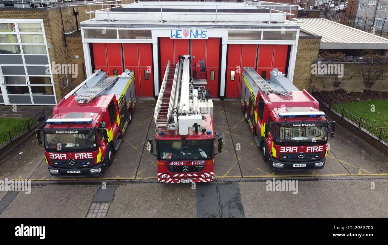 Aerial photograph of Tottenham Fire Station, St Loys Road, London N17