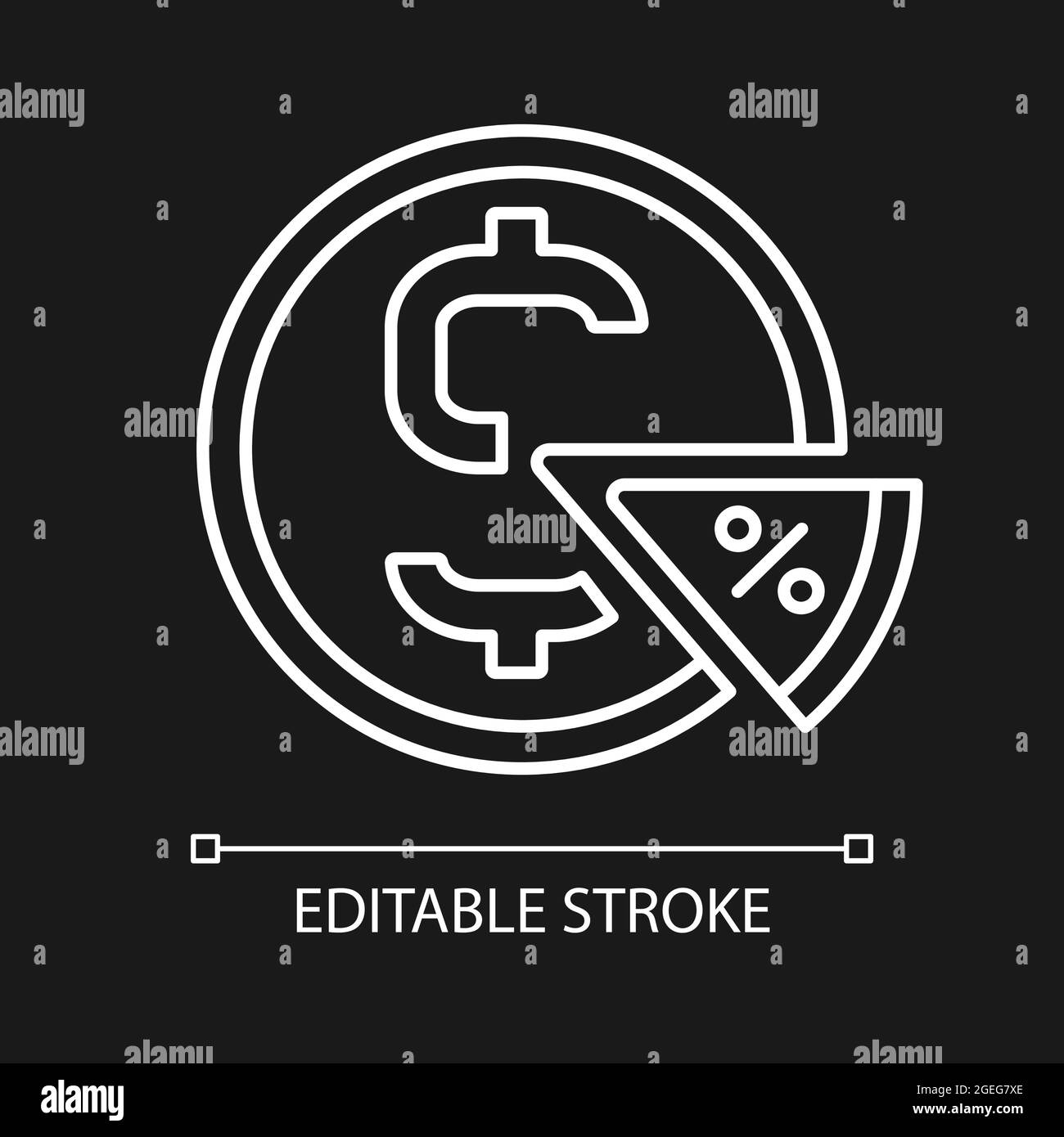Taxation white linear icon for dark theme Stock Vector Image & Art - Alamy