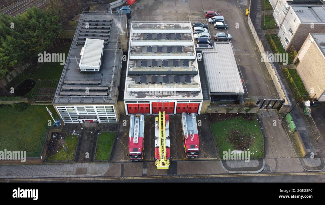 Aerial photograph of Tottenham Fire Station, St Loys Road, London N17