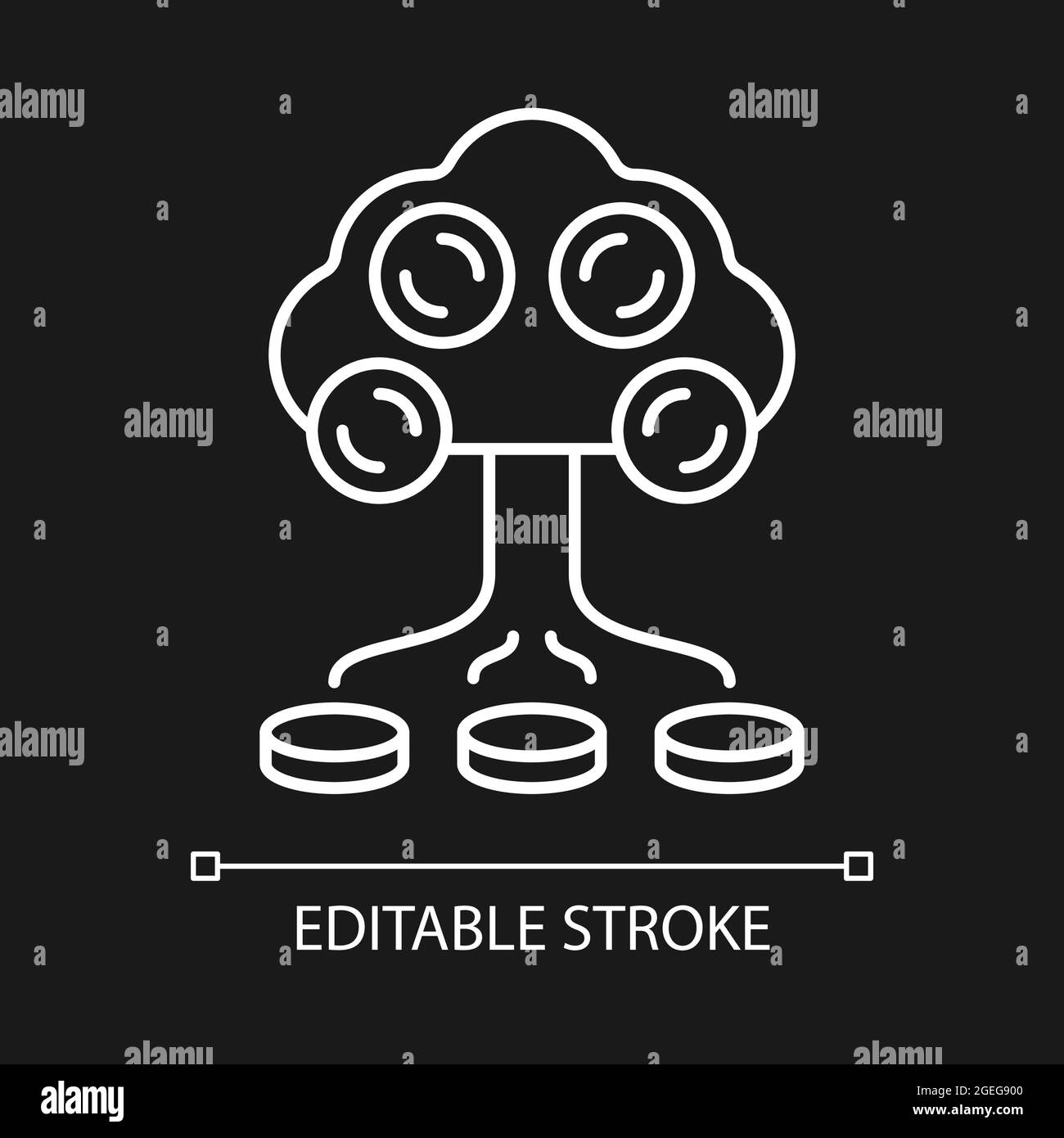 Investing white linear icon for dark theme Stock Vector Image & Art - Alamy