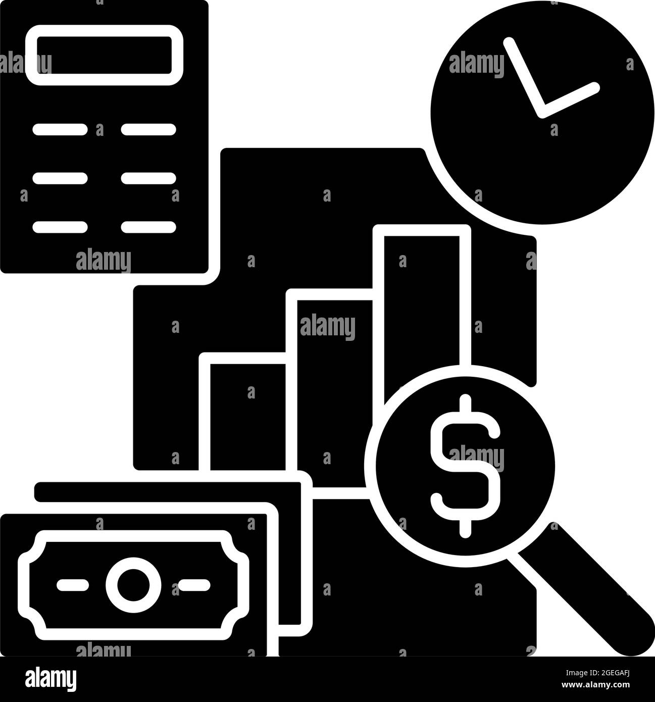 Financial management black glyph icon Stock Vector Image & Art - Alamy