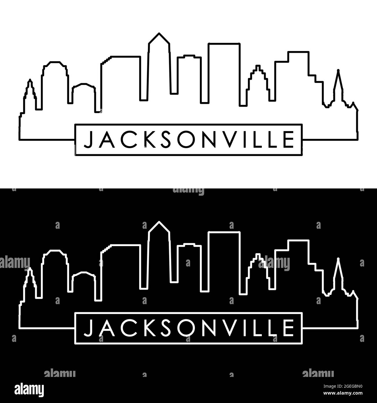 Jacksonville downtown Stock Vector Images Alamy
