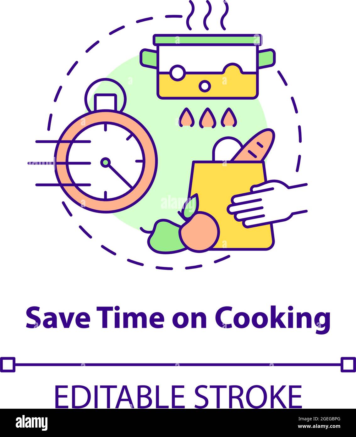 Save time on cooking concept icon Stock Vector Image & Art - Alamy