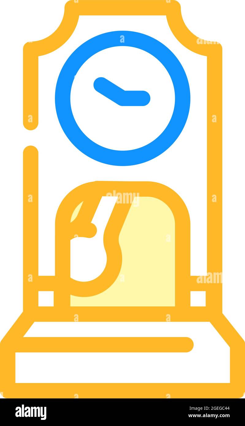 floor antique clock color icon vector illustration Stock Vector Image ...