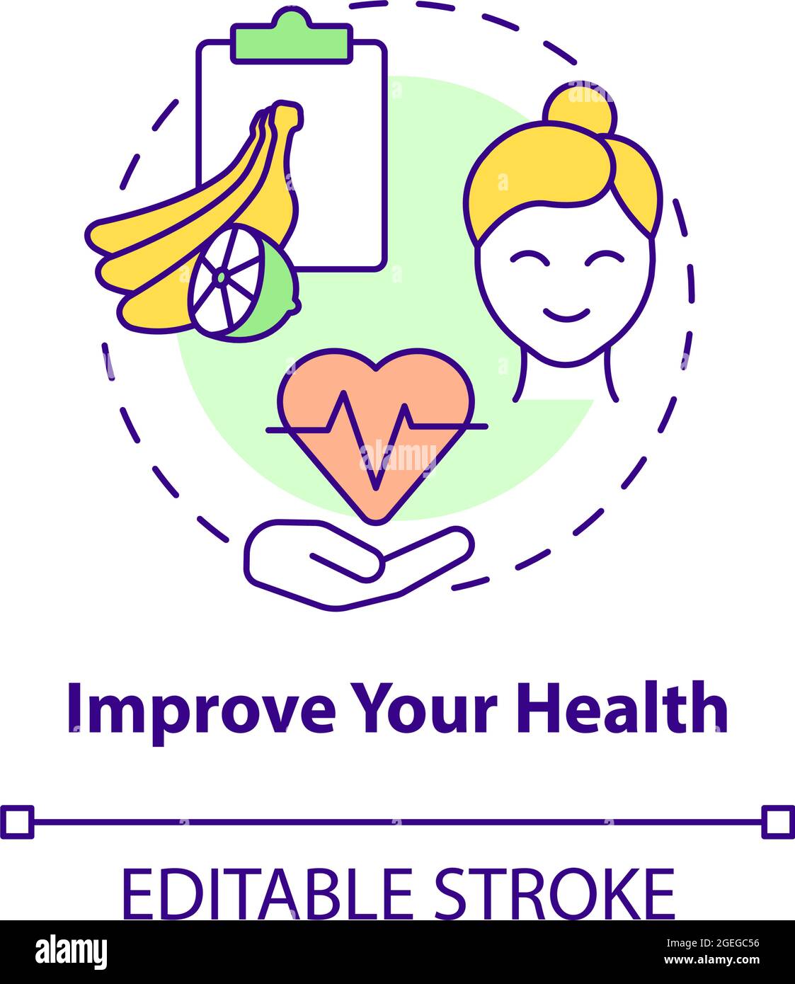 Improve your health concept icon Stock Vector Image & Art - Alamy