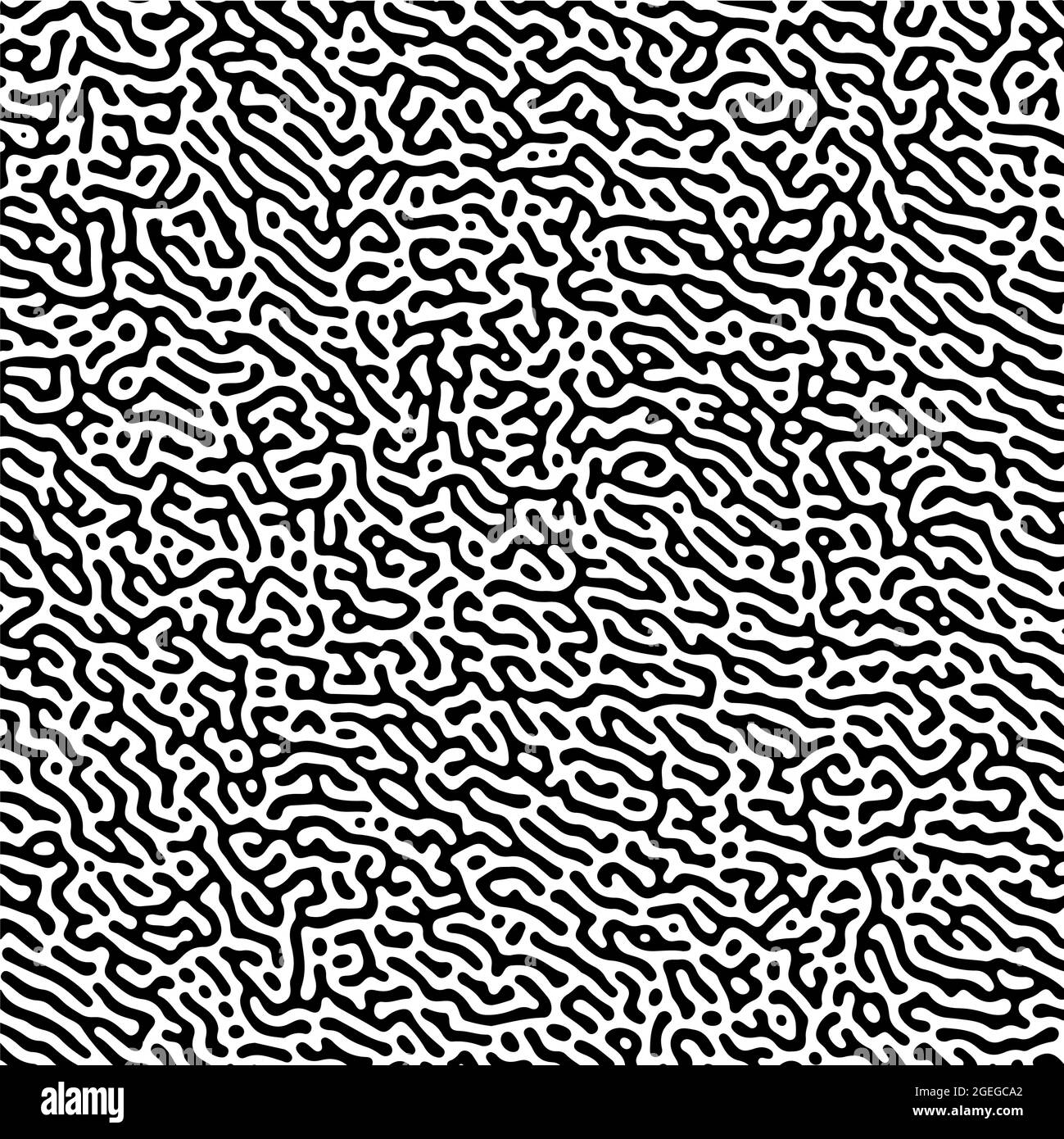 Cyclic Symmetric Multiscale Turing Pattern. Monochrome texture Stock Vector