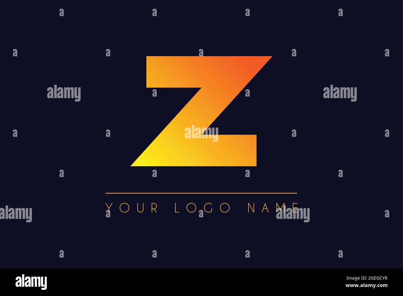 Initial Letter Z Font with Gradient Color icon logo design illustration