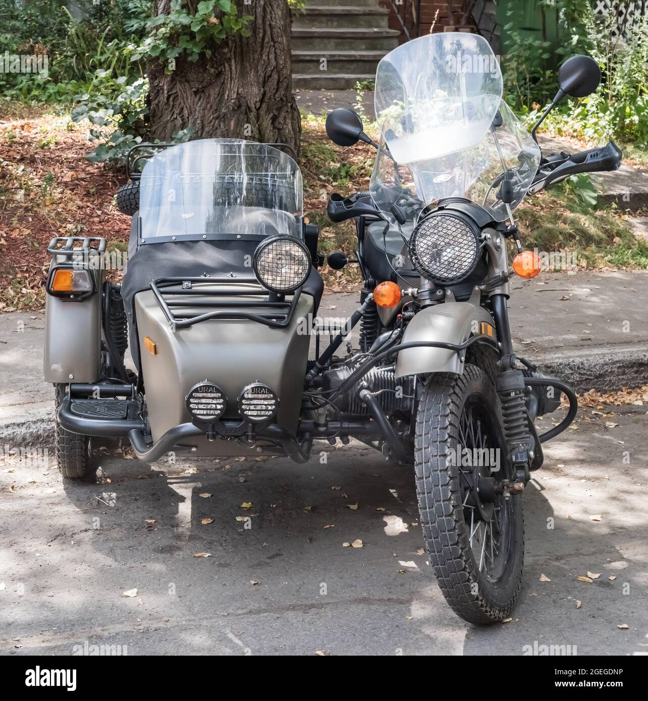 Ural Motorcycle - views Stock Photo