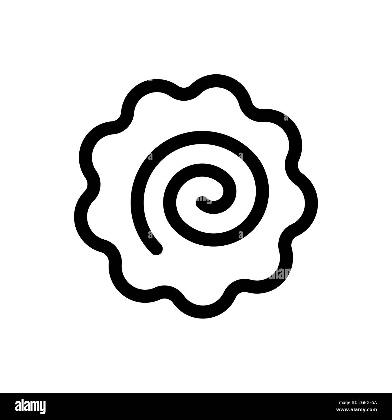 Narutomaki or kamaboko surimi vector outline icon Stock Vector Image