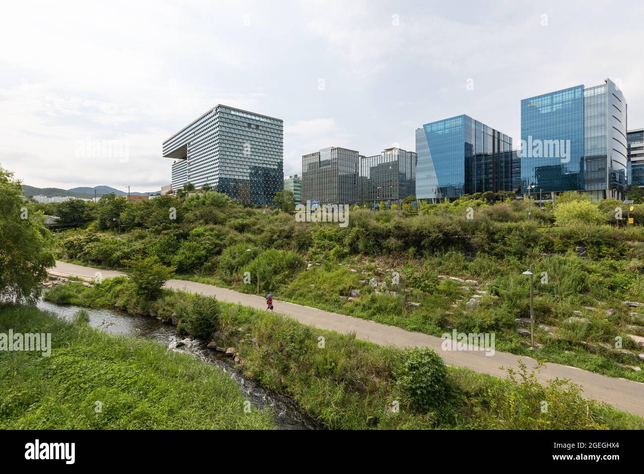 Pangyo Techno  Valley in Seongnam-si, Korea. There are NC soft, Anlab, Solid space Stock Photo