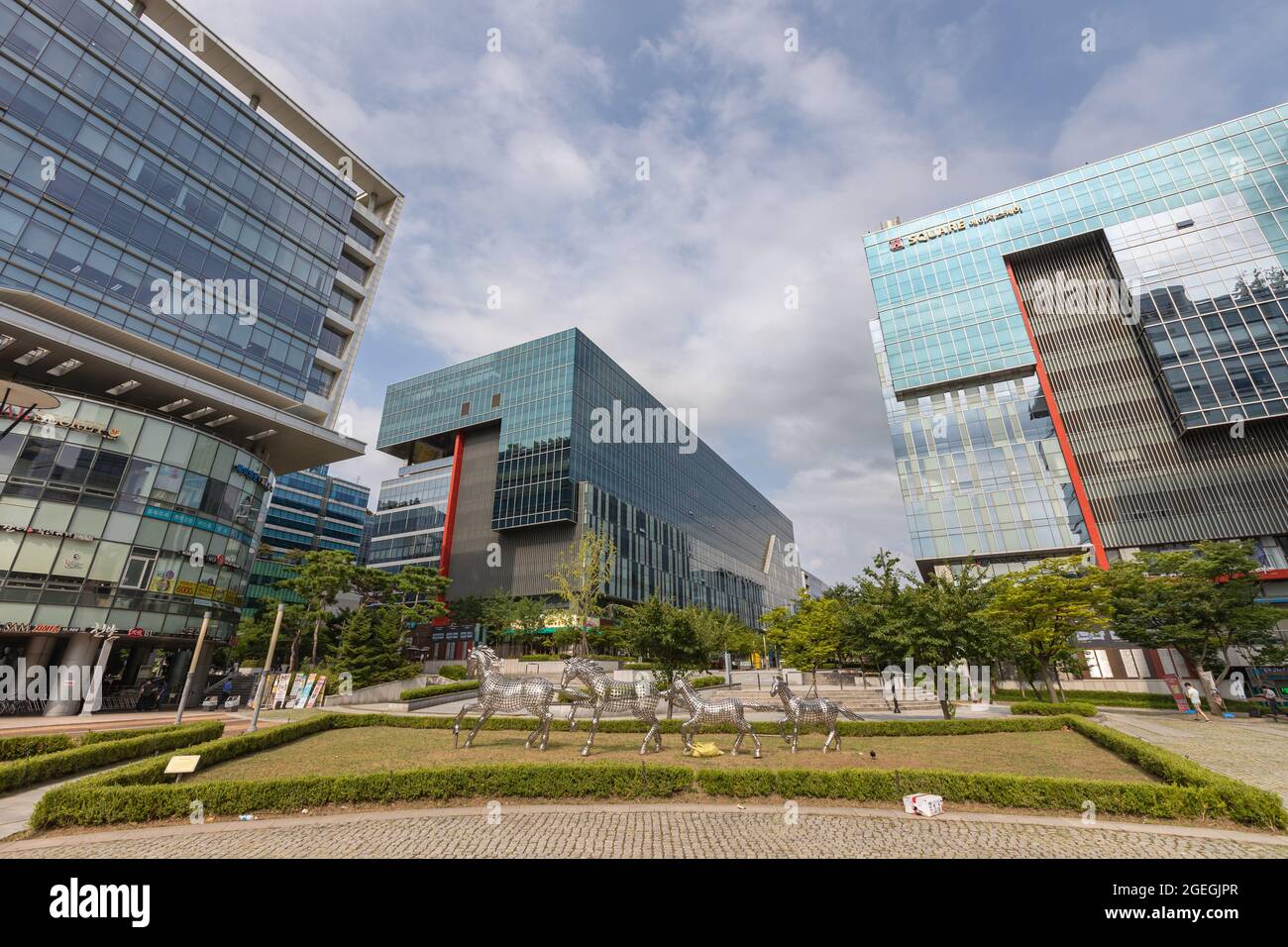 Subway Pangyo Station in Seongnam-si, Korea. There are U space, KaKao Pangyo office. Stock Photo