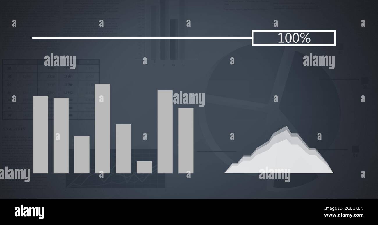 Random graphical charts and data loading 4k Stock Photo - Alamy