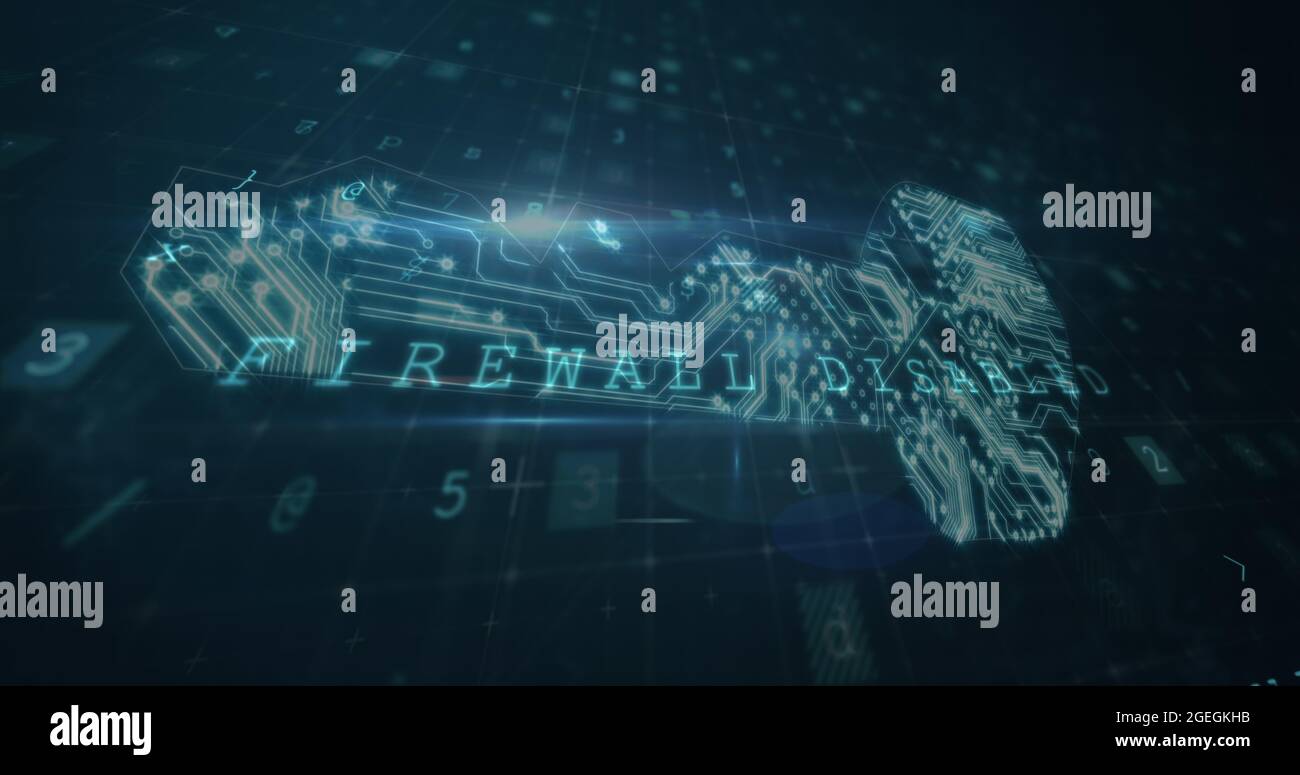 Decryption key used in cyber attack 4k Stock Photo