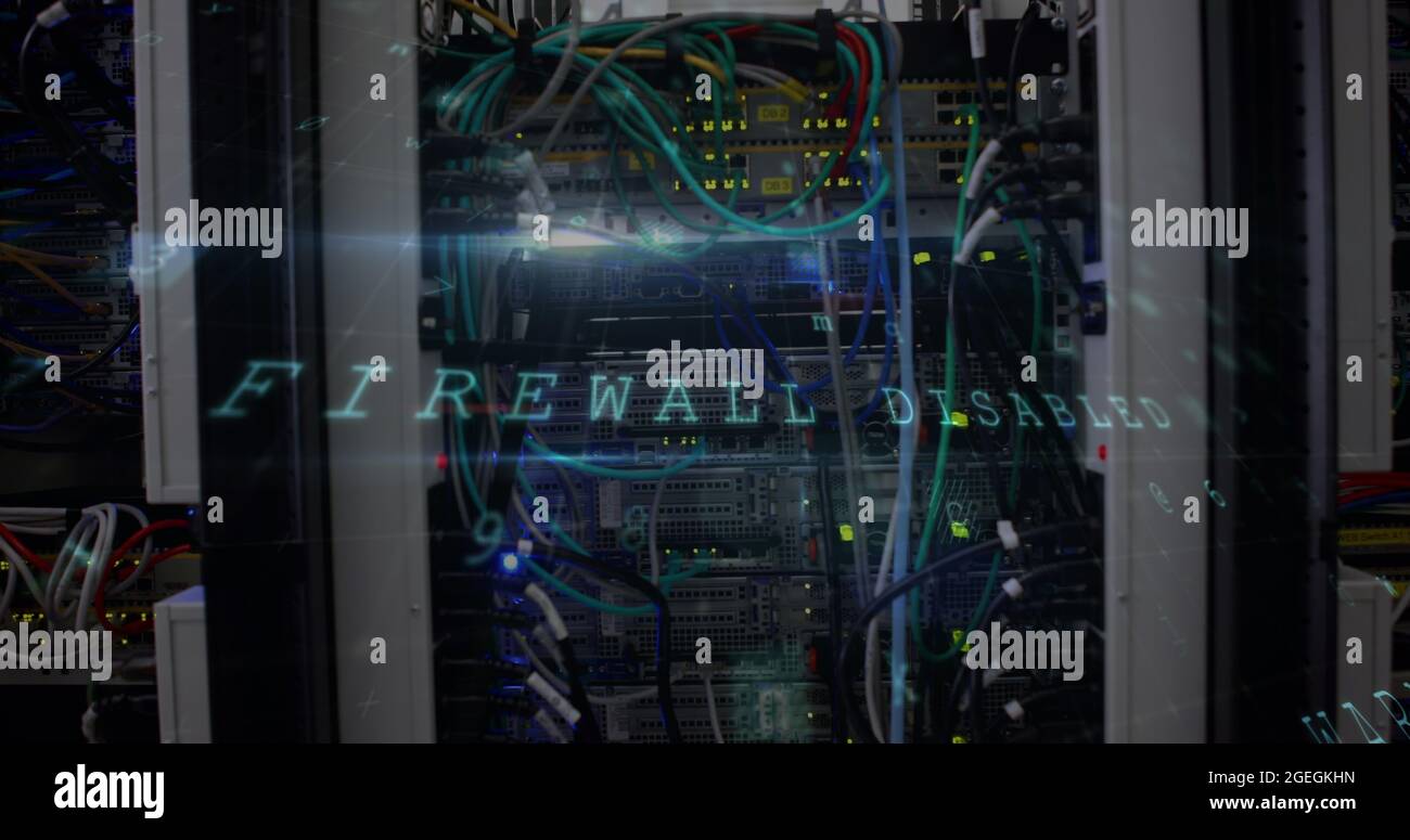 Data center cyber attack 4k Stock Photo