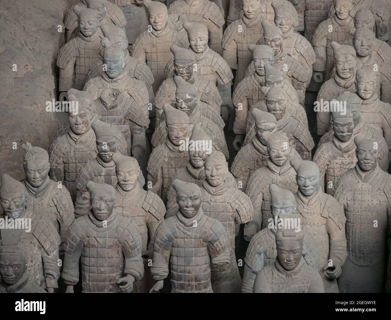 Terracotta soldiers in the tomb of the first emporer of the Qin dynasty of the terracotta warriors at Lintong County, Shaanxi, Xi'an, China, Asia Stock Photo