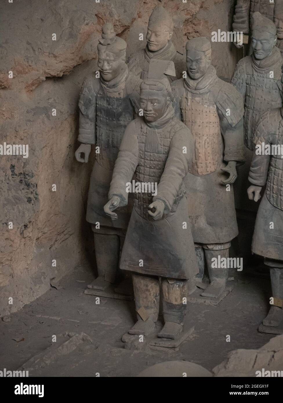 Terracotta soldiers in the tomb of the first emporer of the Qin dynasty of the terracotta warriors at Lintong County, Shaanxi, Xi'an, China, Asia Stock Photo