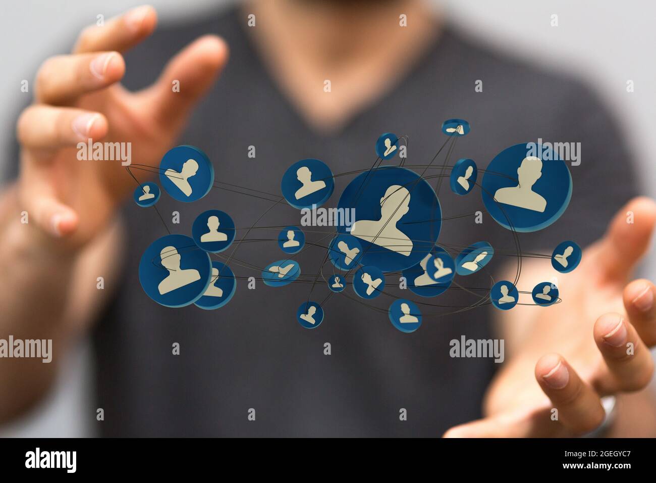 Business and communications group digital Stock Photo