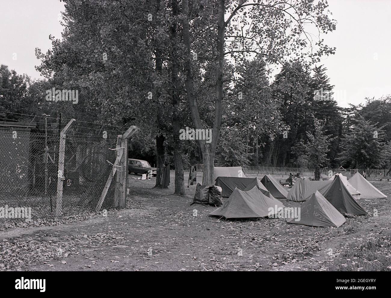 Greenham Common peace camp, UK August 1984 Stock Photo Alamy
