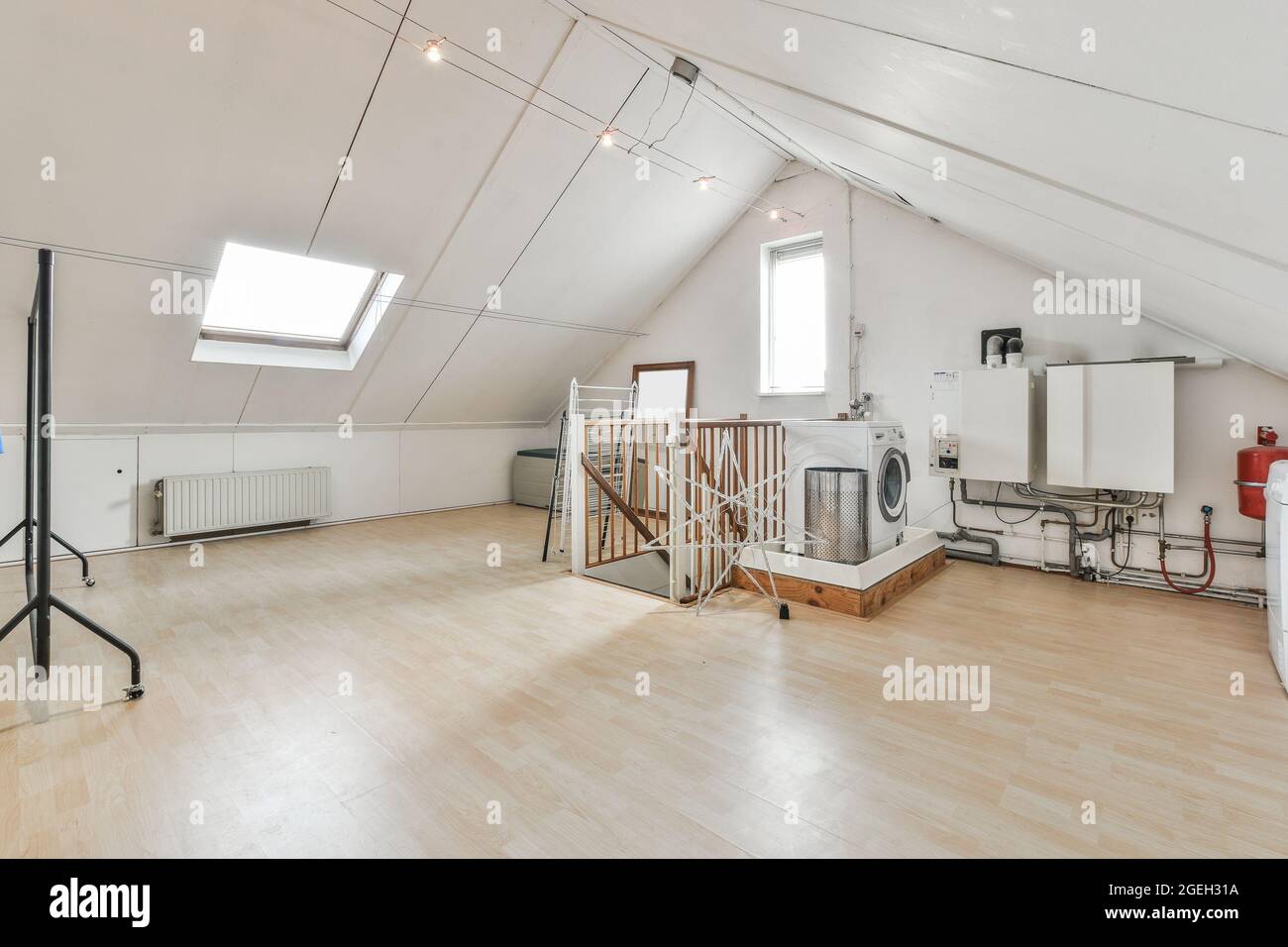 Athic Design Interior design and decoration of an attic Stock Photo - Alamy