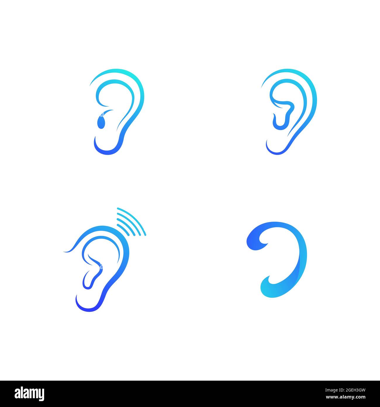 Hearing icon illustration Template vector icon design Stock Photo