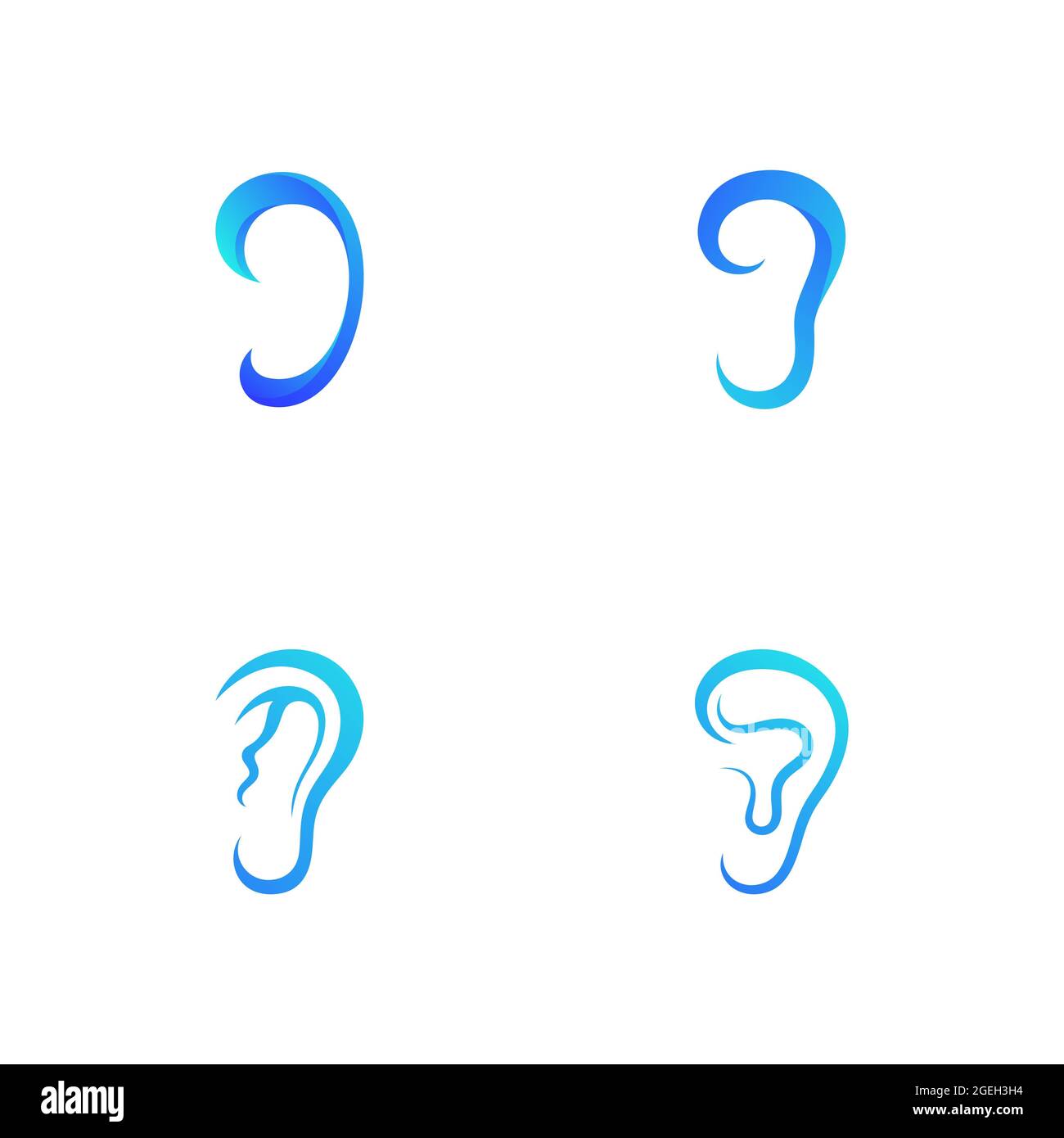 Hearing icon illustration Template vector icon design Stock Photo