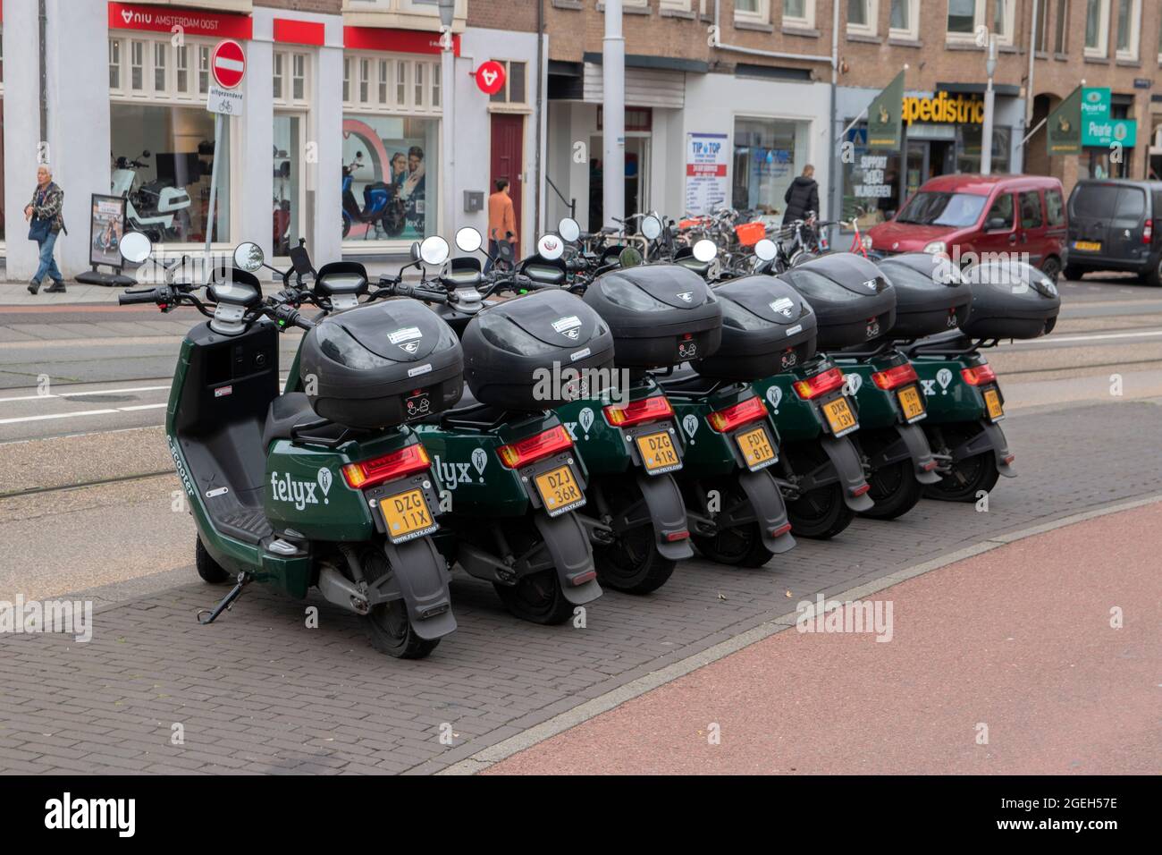Felyx Rental Scooters At Amsterdam The Netherlands 18-8-2021 Stock Photo -  Alamy