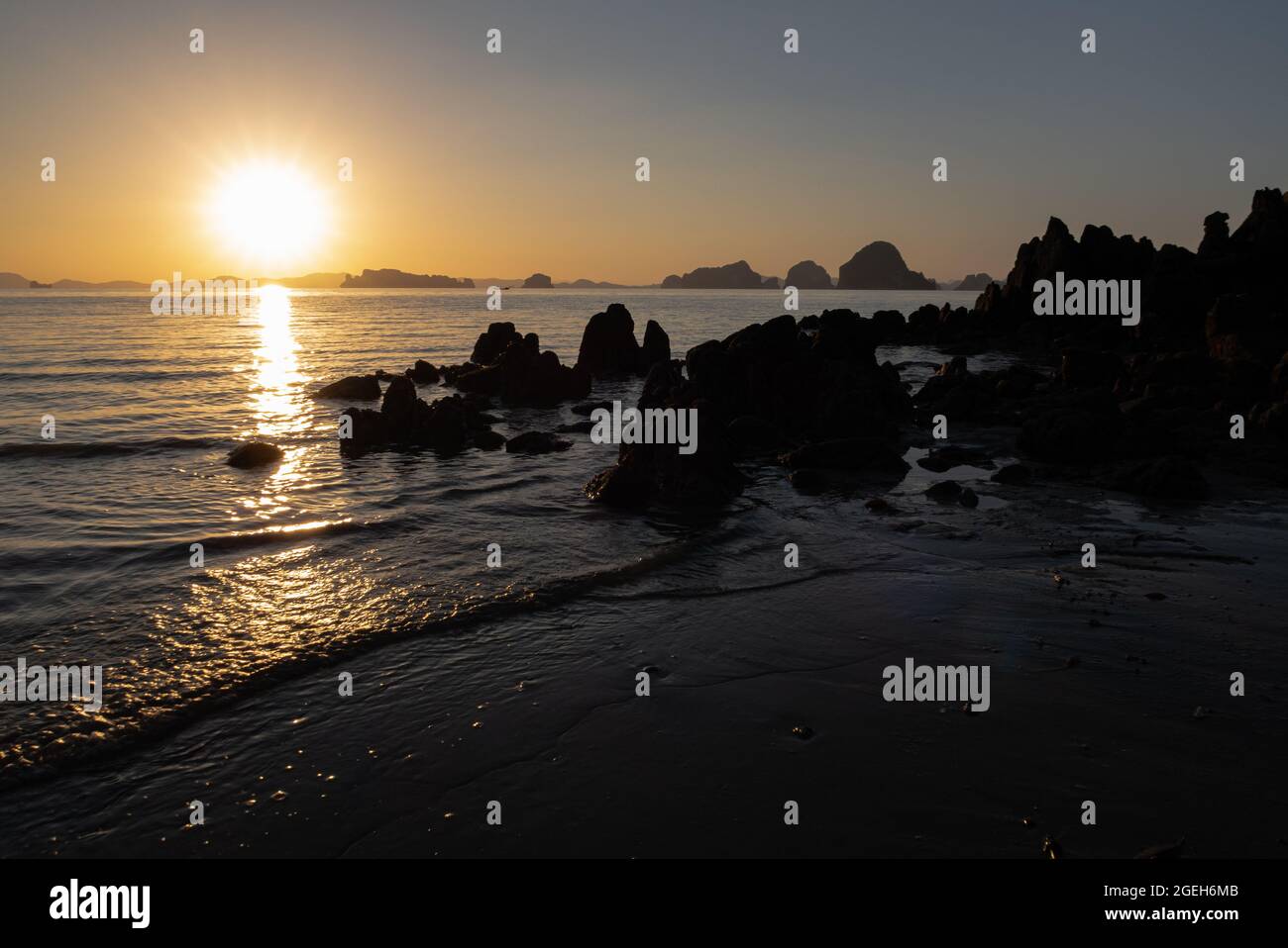 Sunset, Hong Islands, Krabi, Thailand Stock Photo