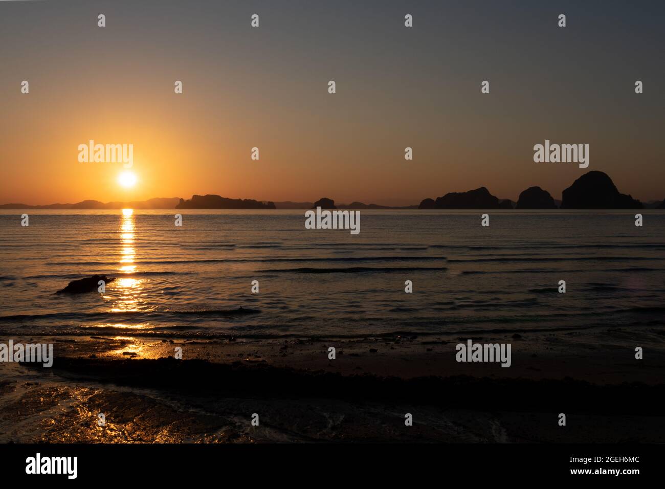 Sunset, Hong Islands, Krabi, Thailand Stock Photo