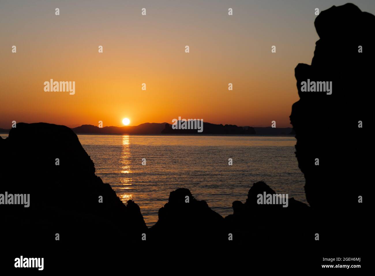 Sunset, Hong Islands, Krabi, Thailand Stock Photo