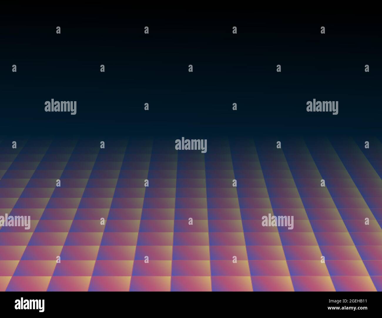 Abstract tiles floor. Colorful disco coating, perspective square