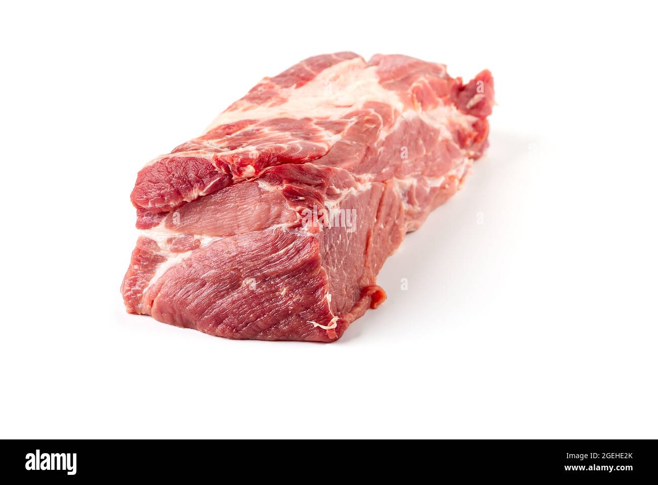 Fresh raw pork meat isolated on white background Stock Photo - Alamy