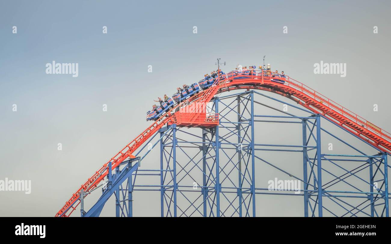 The Big One Roller Coaster at Blackpool Pleasure Beach, Lancashire, UK Stock Photo