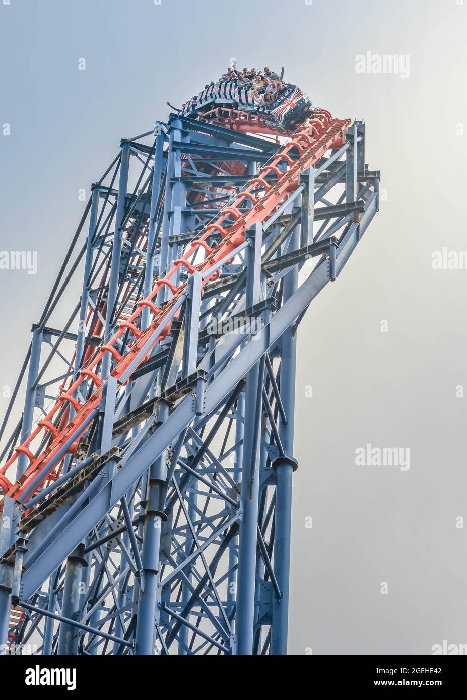 The Big One Roller Coaster at Blackpool Pleasure Beach, Lancashire, UK Stock Photo