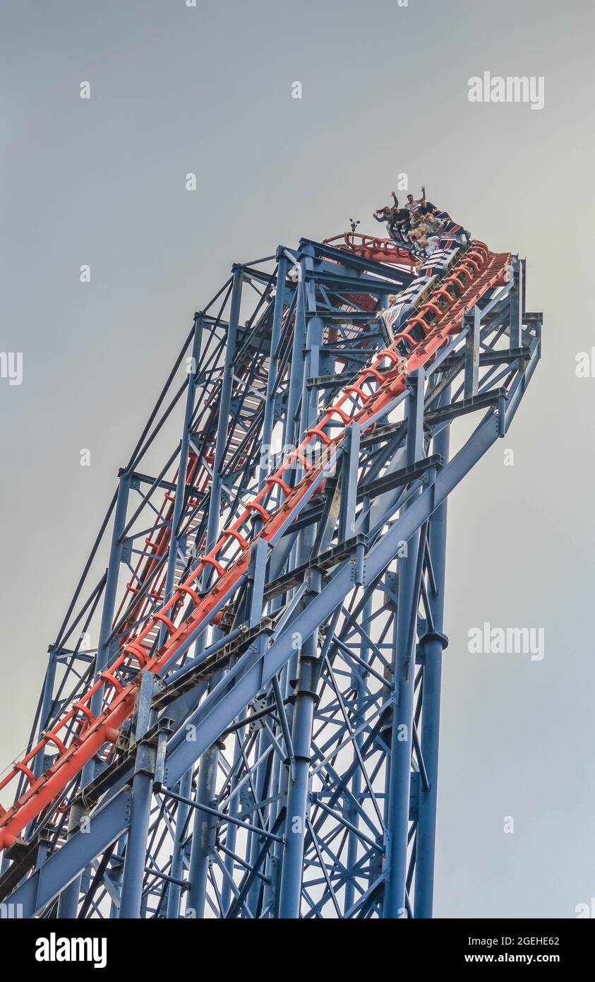 The Big One Roller Coaster at Blackpool Pleasure Beach, Lancashire, UK Stock Photo