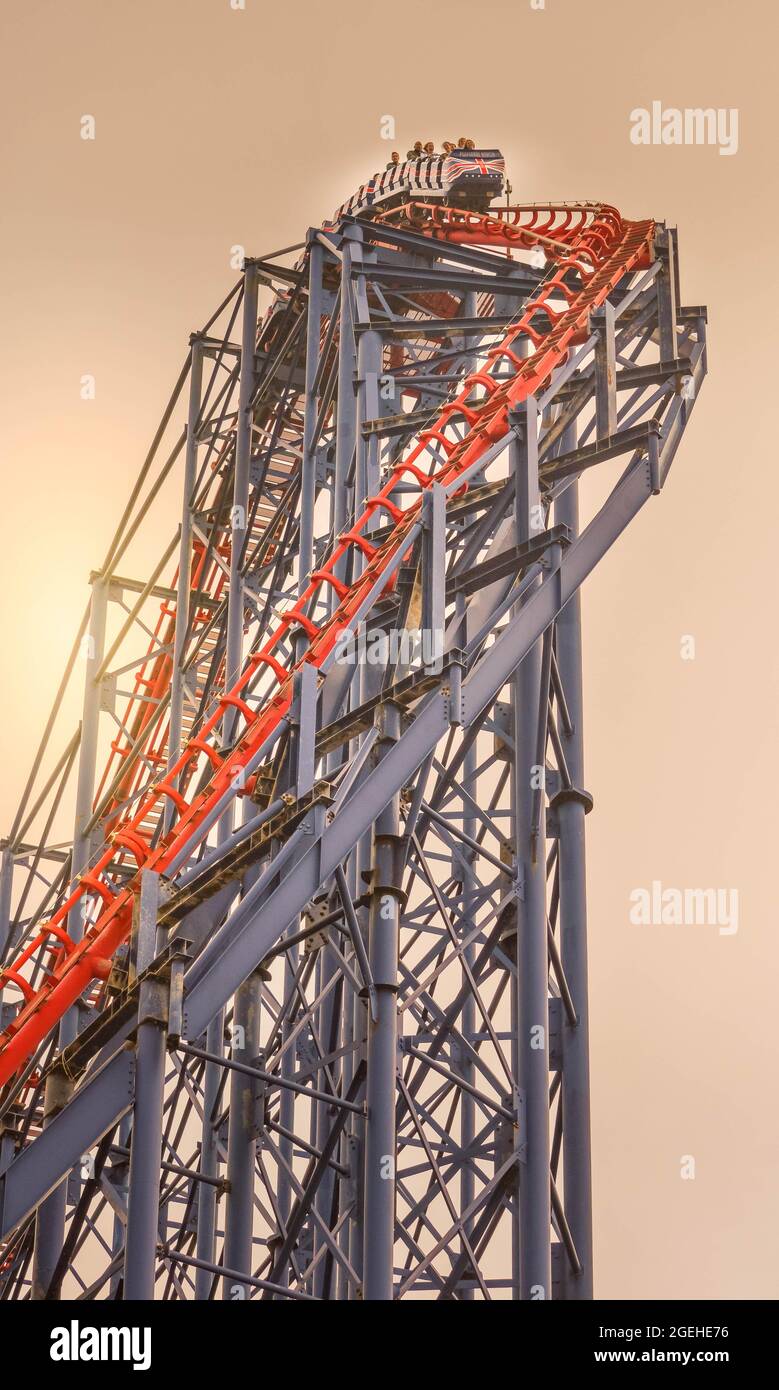 The Big One Roller Coaster at Blackpool Pleasure Beach, Lancashire, UK Stock Photo