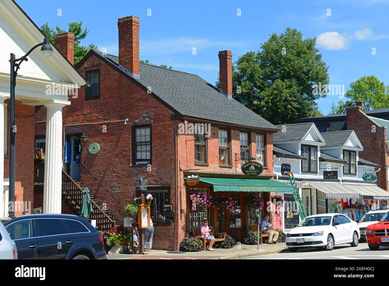 Historic Buildings on Main Street in Historic Center of Concord