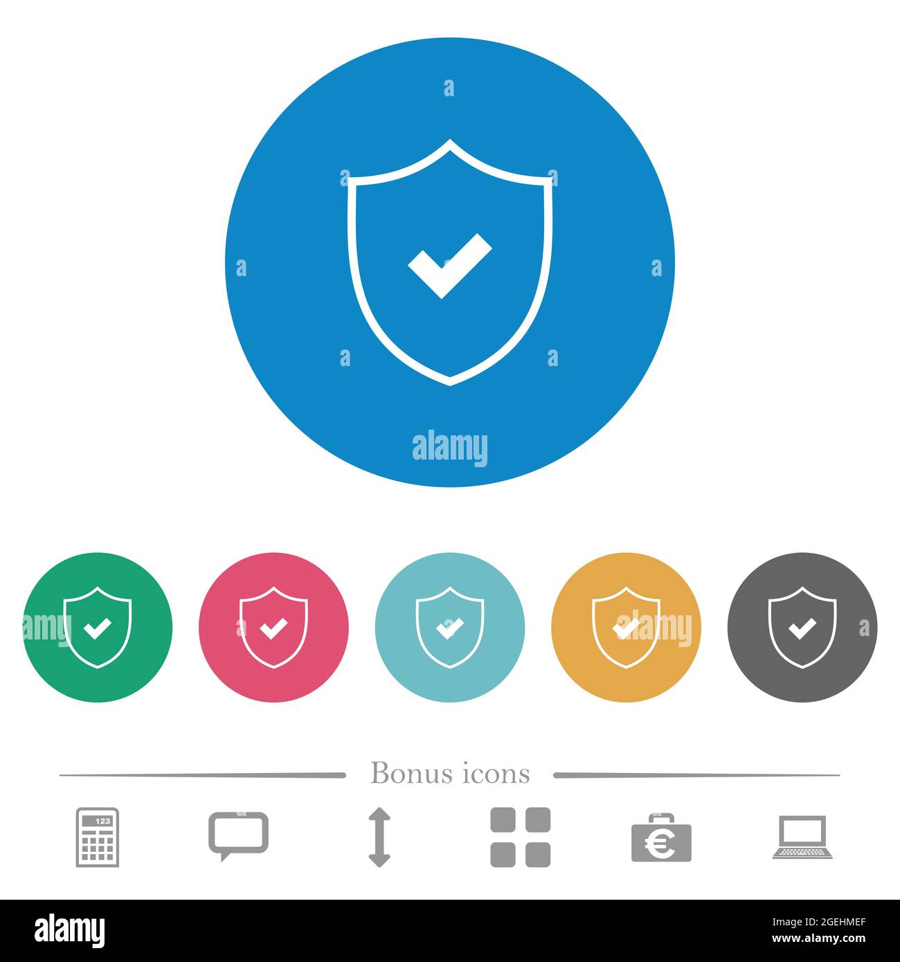 Active security outline flat white icons on round color backgrounds. 6 ...