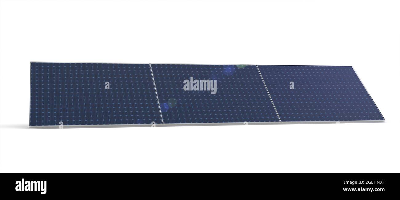 Solar panels isolated on a white background Stock Photo - Alamy