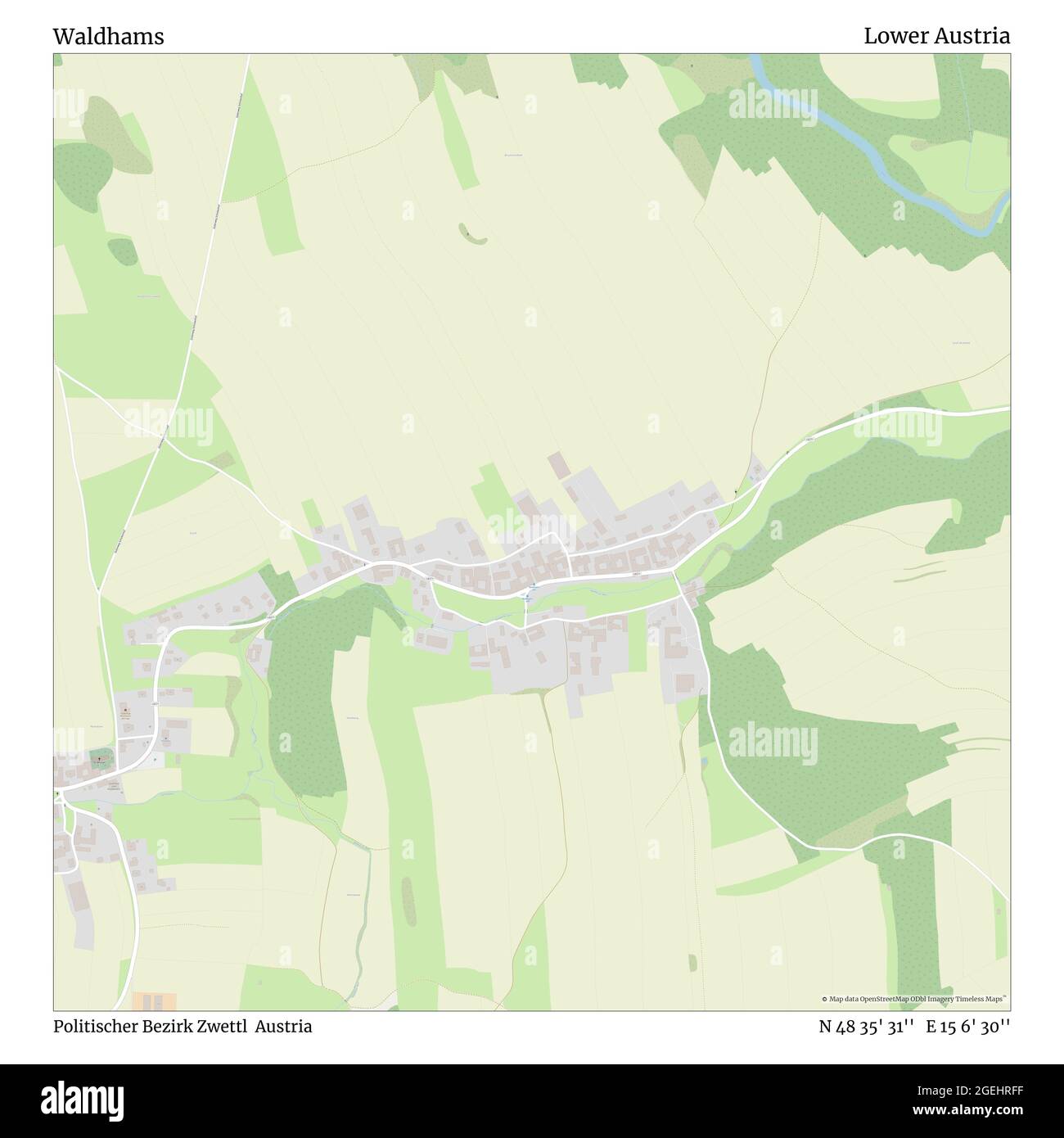 Waldhams Politischer Bezirk Zwettl Austria Lower Austria N 48 35 31 E 15 6 30 Map Timeless Map Published In 21 Travelers Explorers And Adventurers Like Florence Nightingale David Livingstone Ernest Shackleton