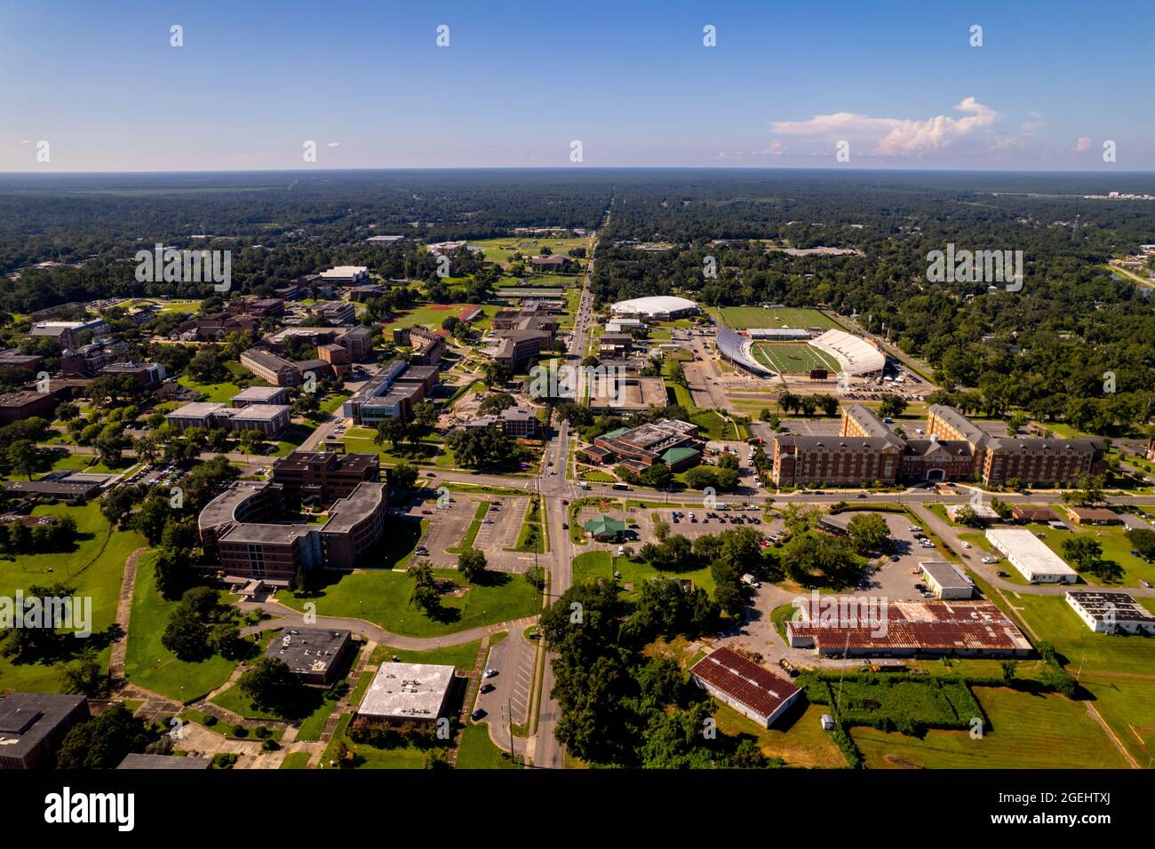 Tallahassee, FL, USA - August 15, 2021: Aerial Photo Of FAMU Campus ...