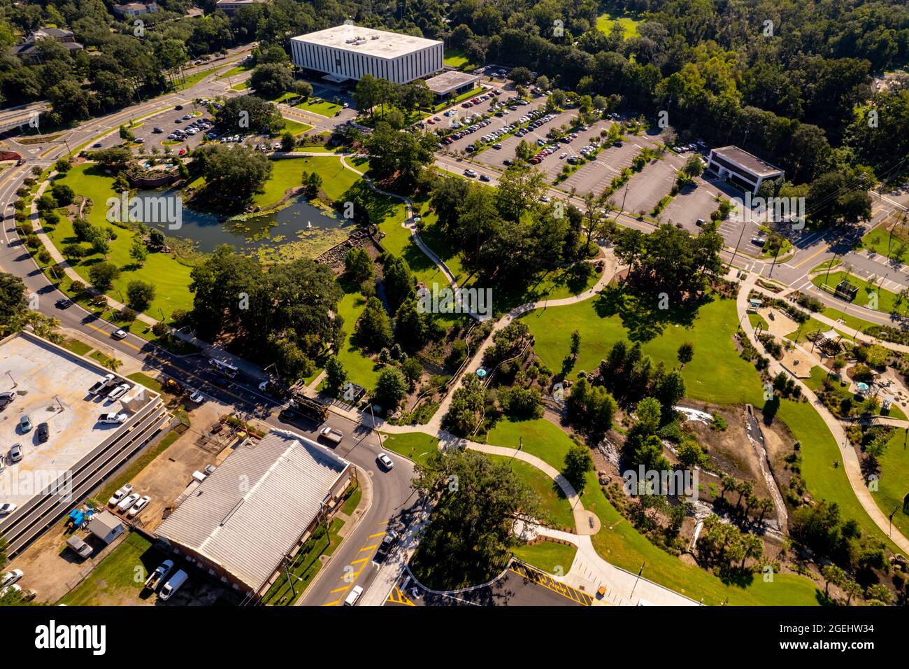 Aerial photo Cascades Park Tallahassee FL USA Stock Photo Alamy