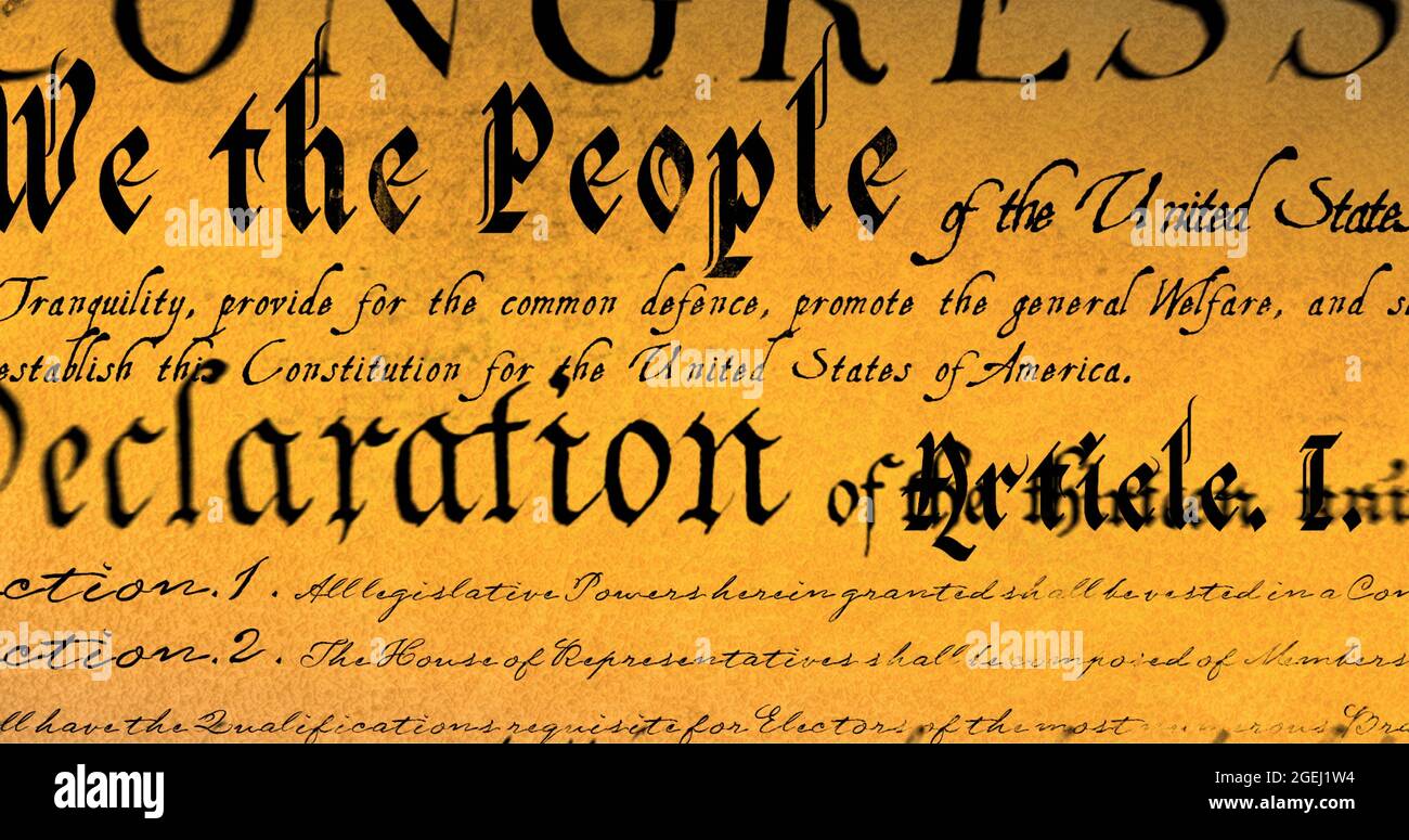Written constitution of the United States 4k Stock Photo Alamy